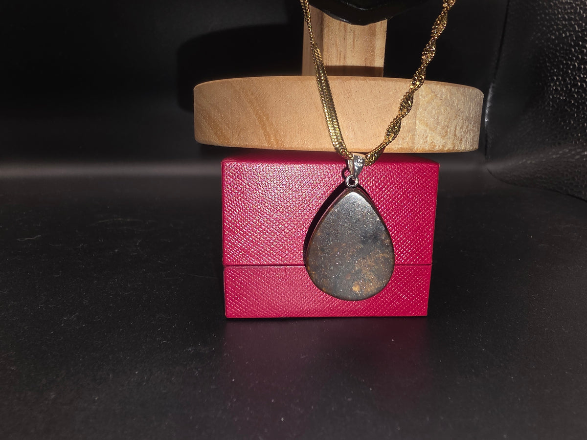 Boulder Opal Pendant on Gold Chain