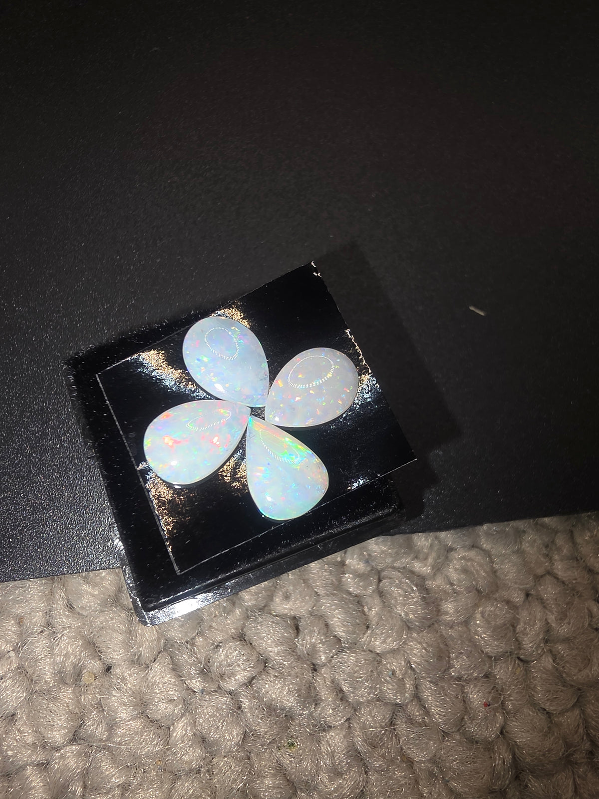 Andamooka Light Opal Teardrop Cabochon 0.75ct – Jewellery Ready #1