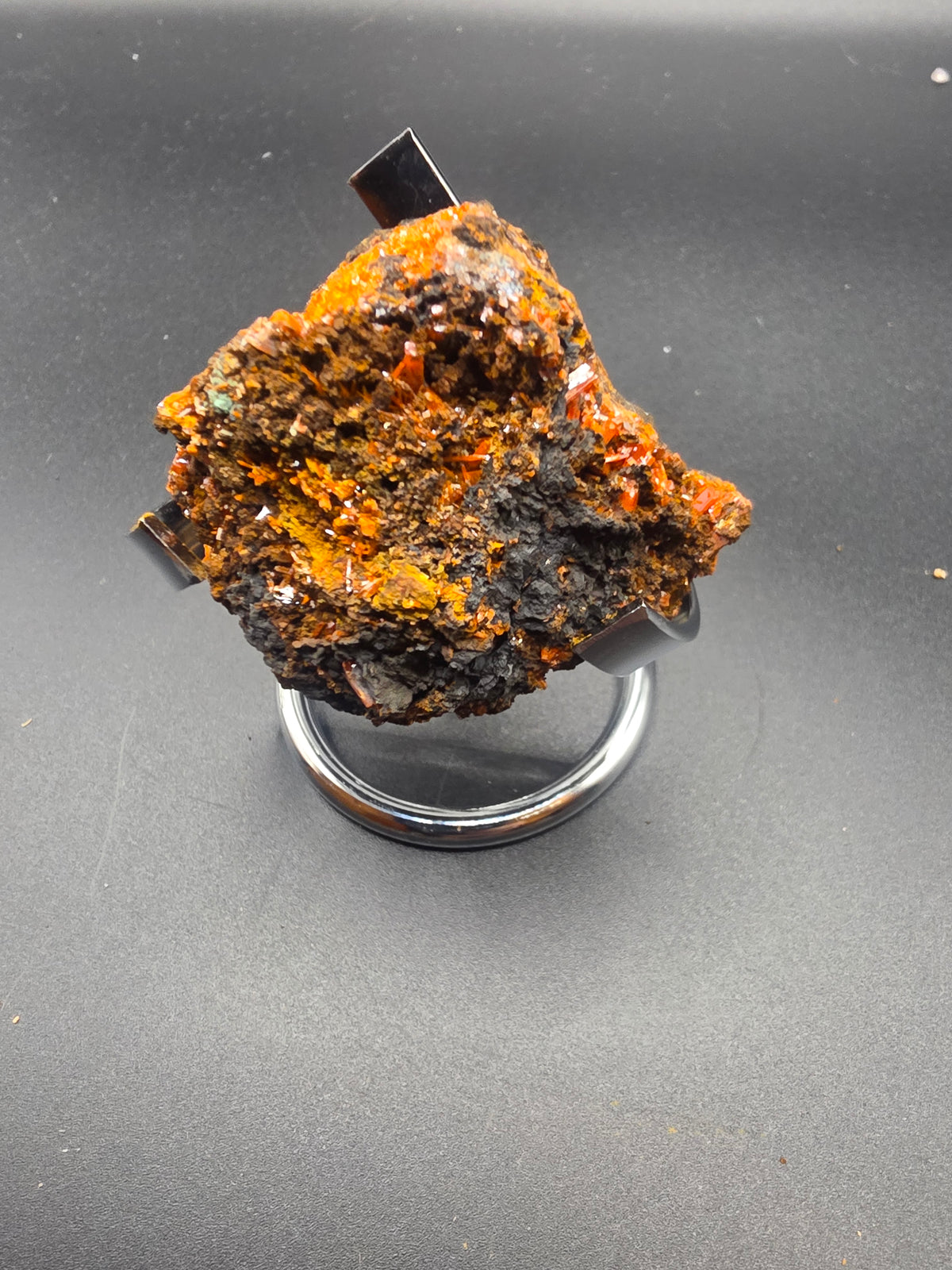 Crocoite and Realgar – Very Glittery