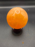 Selenite Sphere with Chatoyancy – 7cm