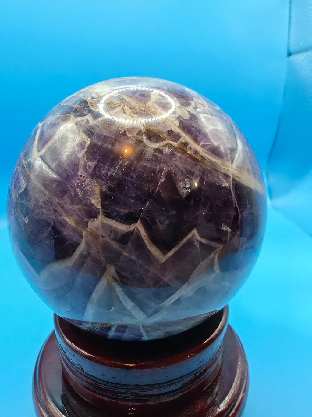 Chevron Amethyst Sphere – 8.5cm