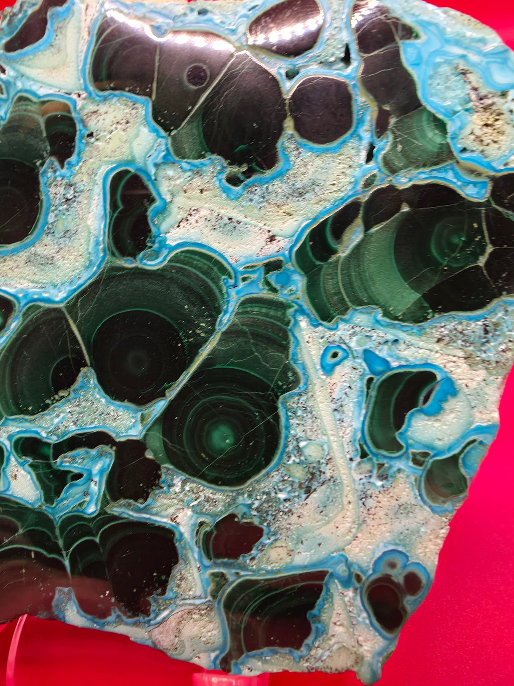 Polished Chrysocolla & Malachite Large Slab