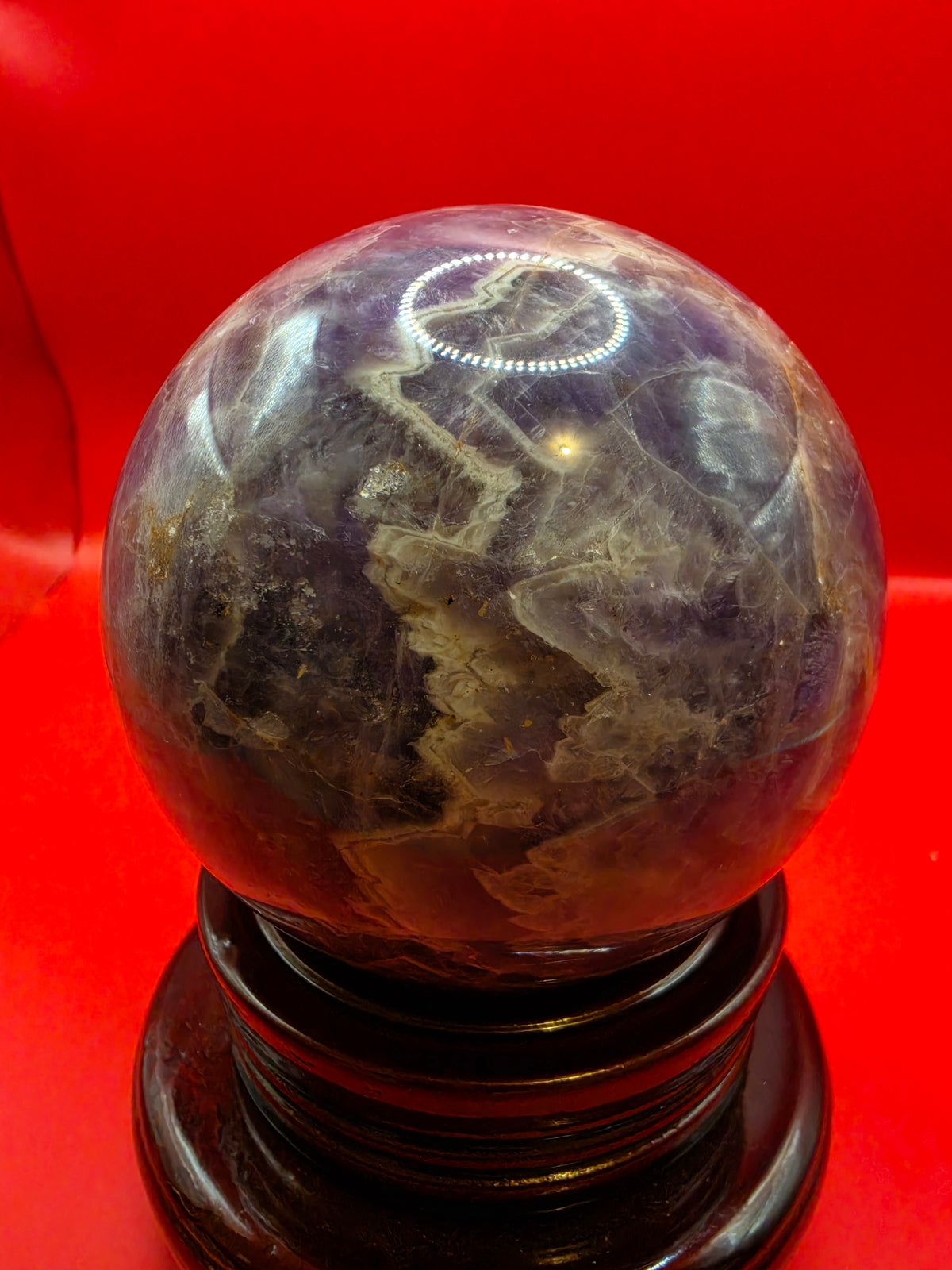 Chevron Amethyst Sphere – 10cm