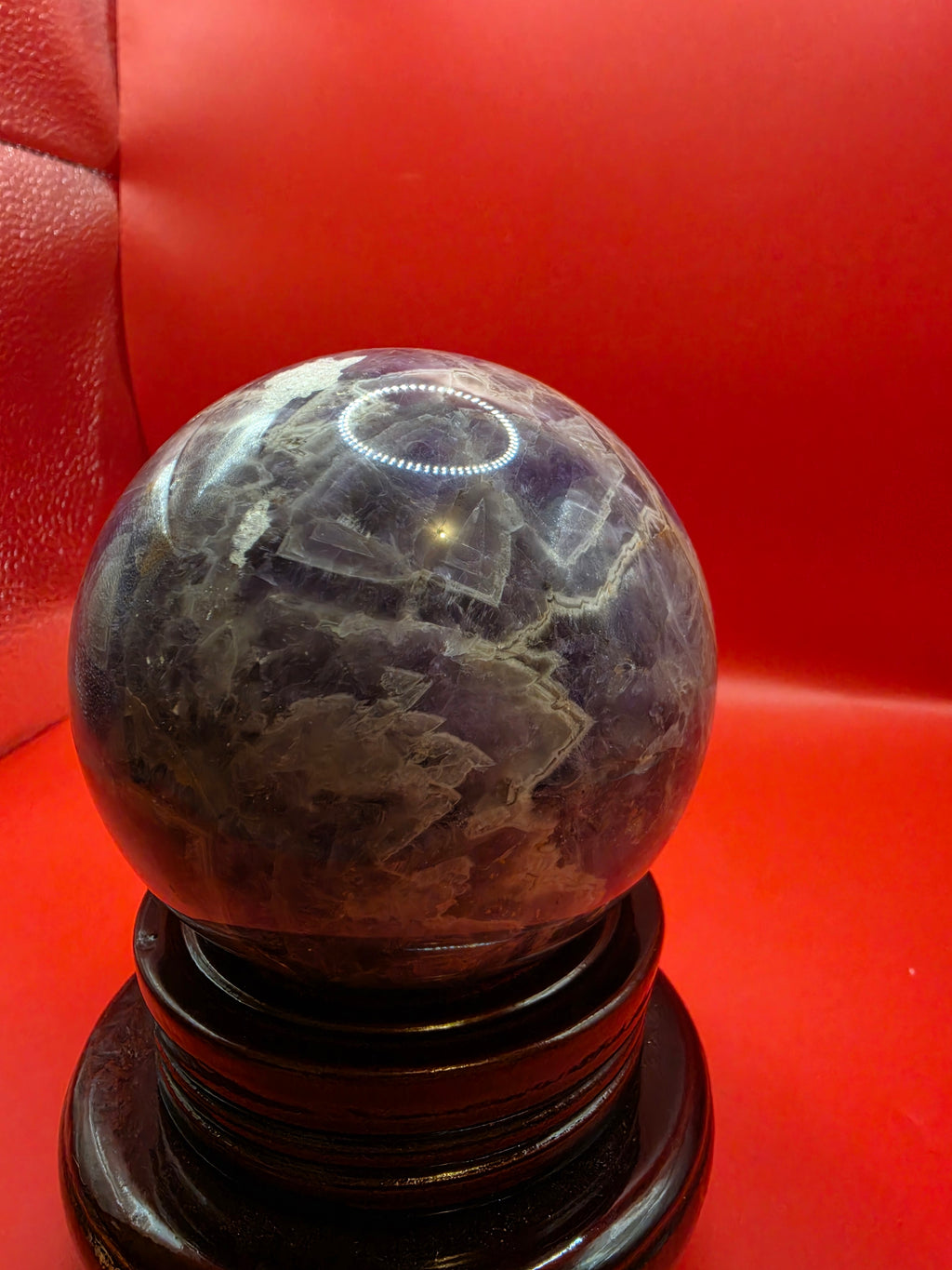 Chevron Amethyst Sphere – 10cm