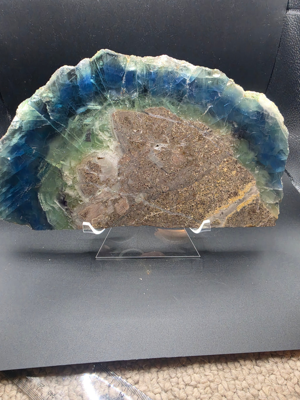 Fluorite in Matrix Polished Slice