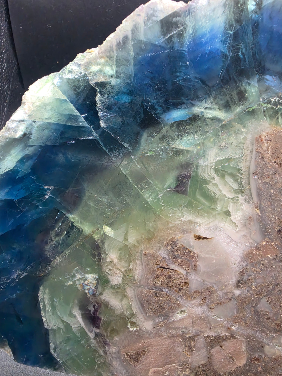 Fluorite in Matrix Polished Slice