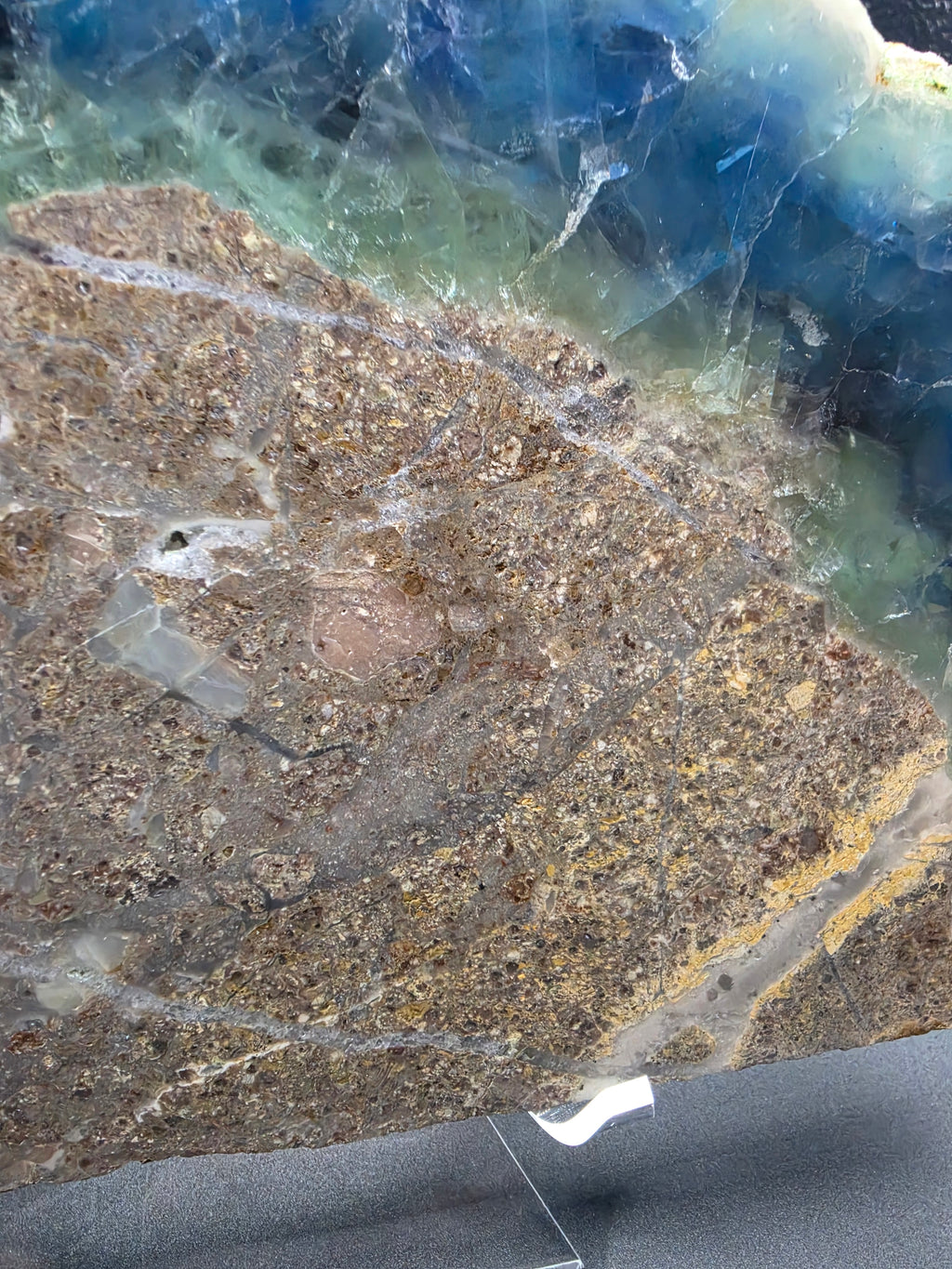 Fluorite in Matrix Polished Slice