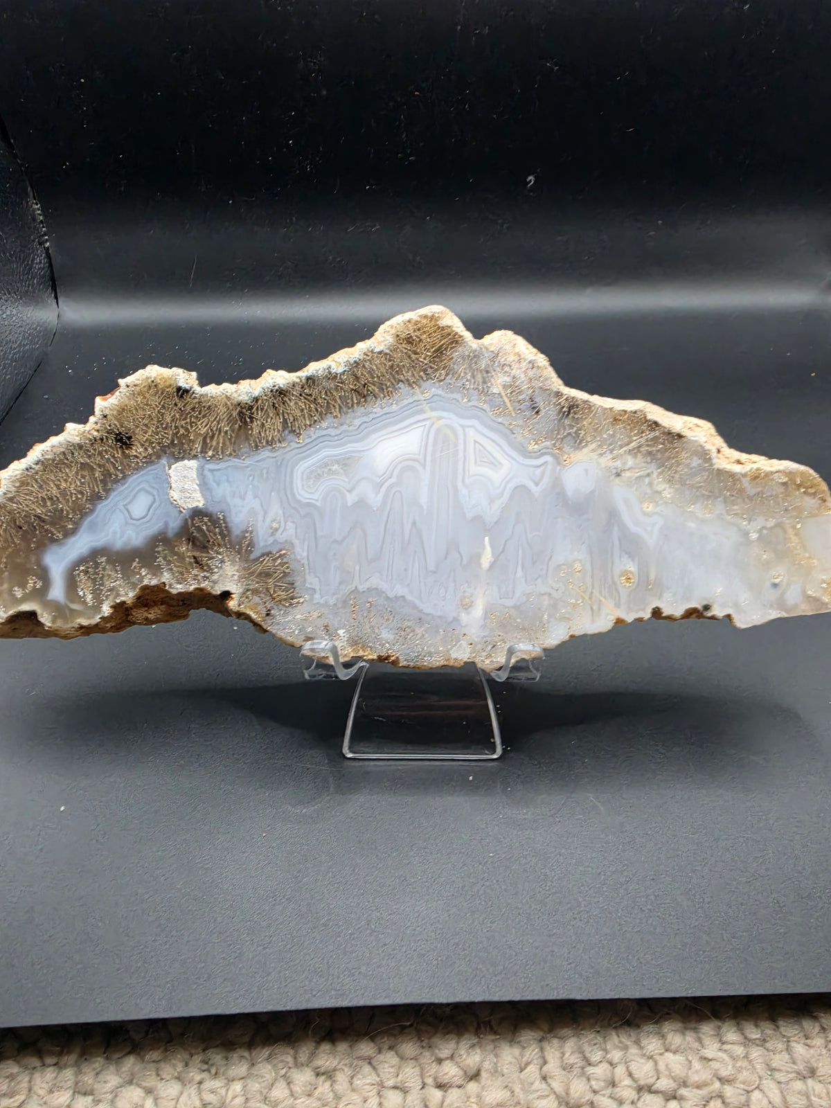 Blue-Green Polished Agate Slice