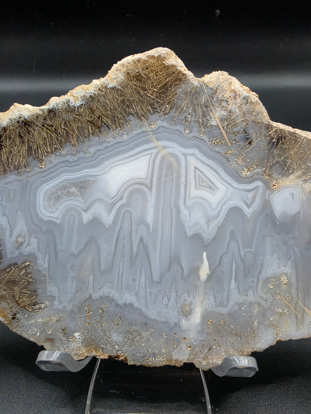 Blue-Green Polished Agate Slice