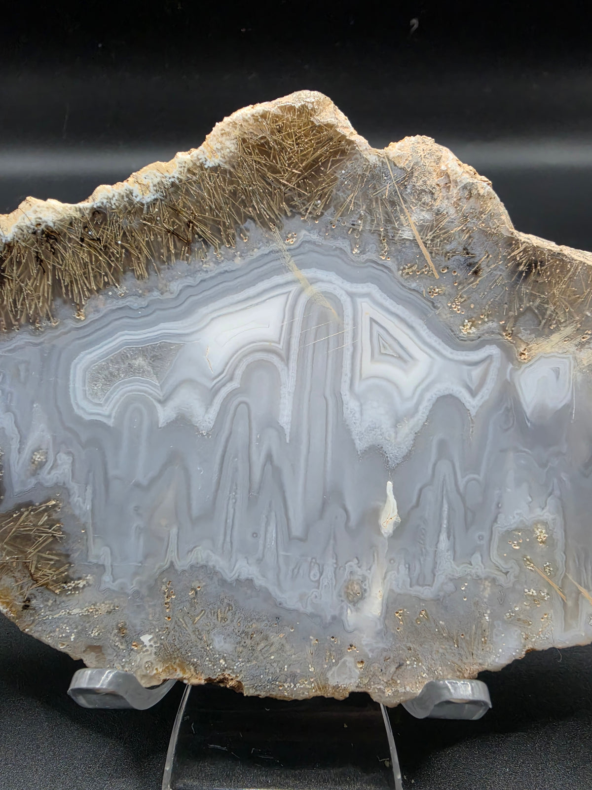 Blue-Green Polished Agate Slice
