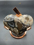 Orca Agate Druzy Polished Love Heart 75g
