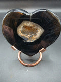 Orca Agate Druzy Polished Love Heart 140g
