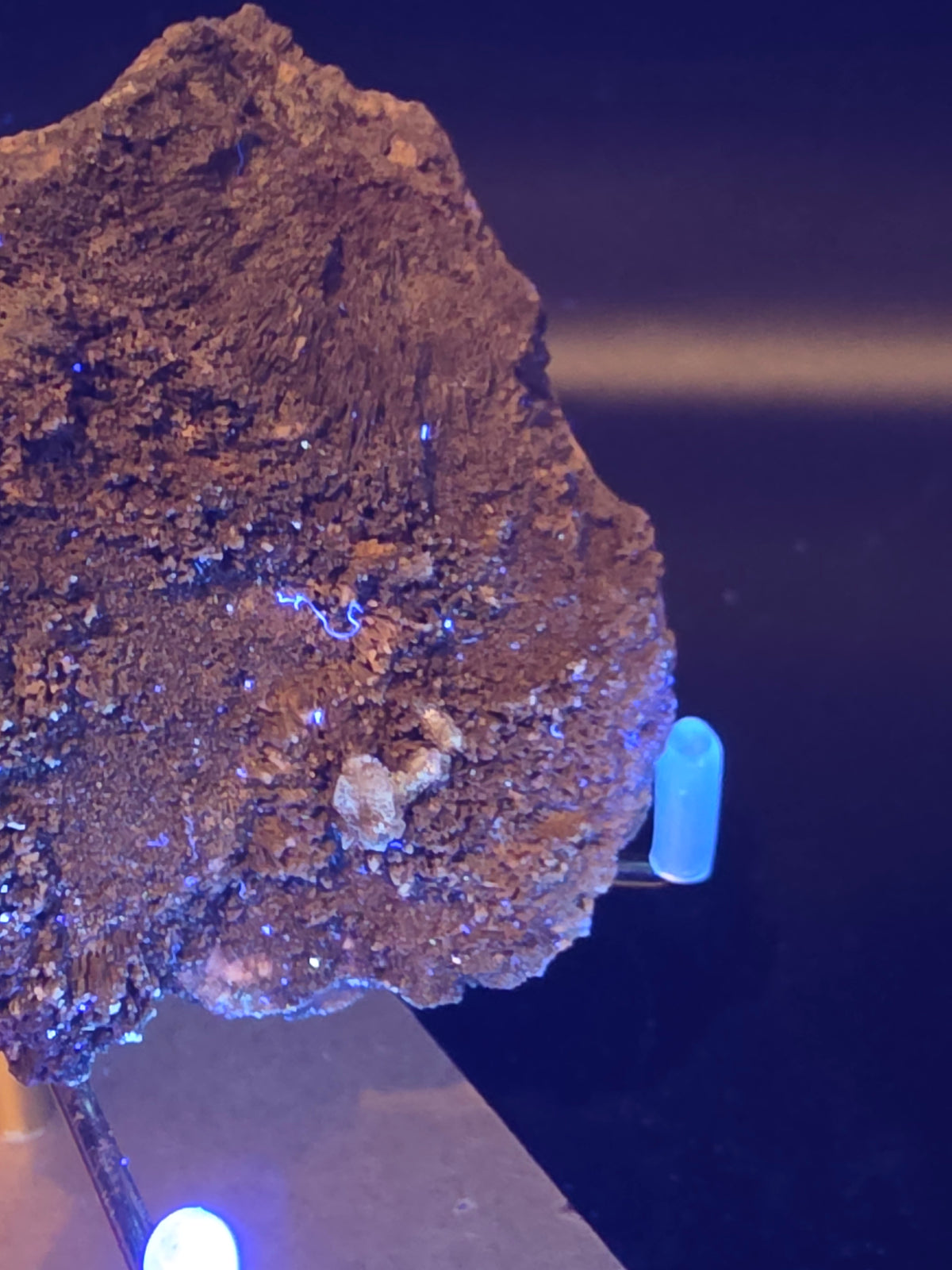 Calcite with Sturtite – Broken Hill, NSW | 220g Fluorescent Specimen