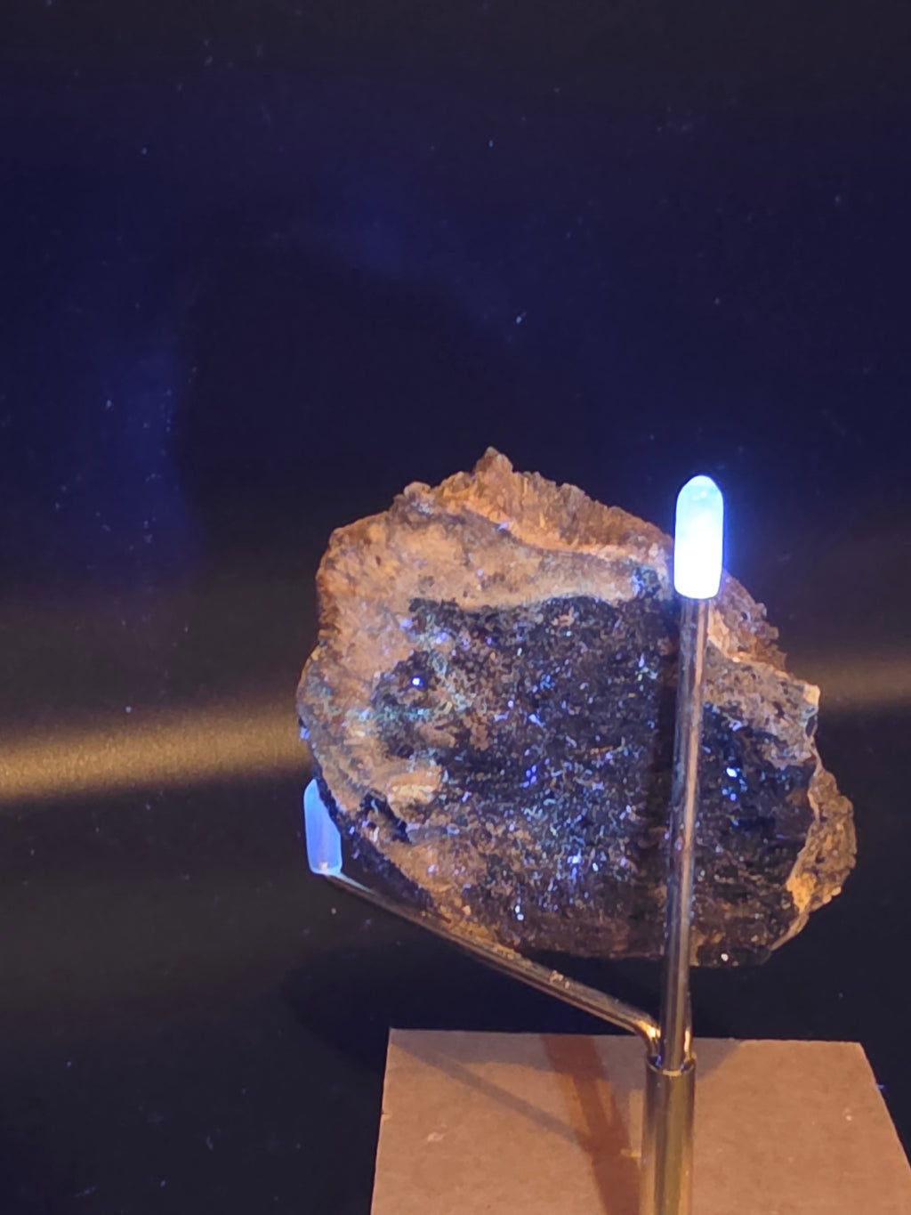 Calcite with Sturtite – Broken Hill, NSW | 220g Fluorescent Specimen