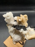 55g Elbaite & Black Tourmaline on Calcite – Pakistan